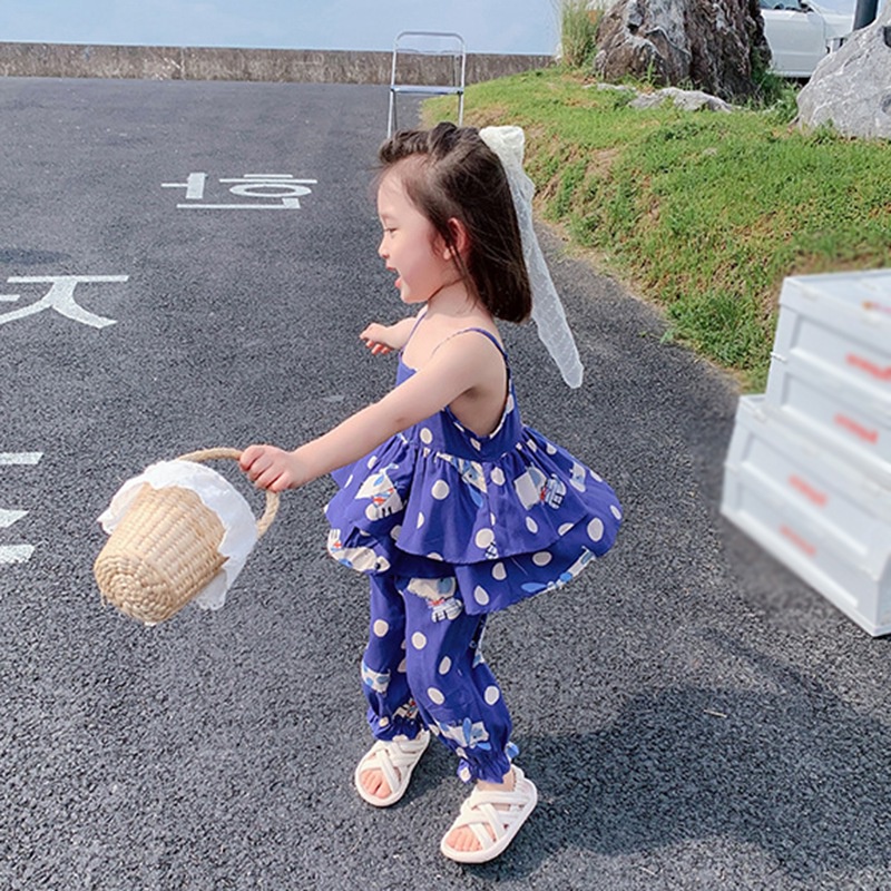 Bộ Đồ Ngủ Không Tay In Hoạt Hình Thời Trang Mùa Hè Dành Cho Bé Gái Se7en