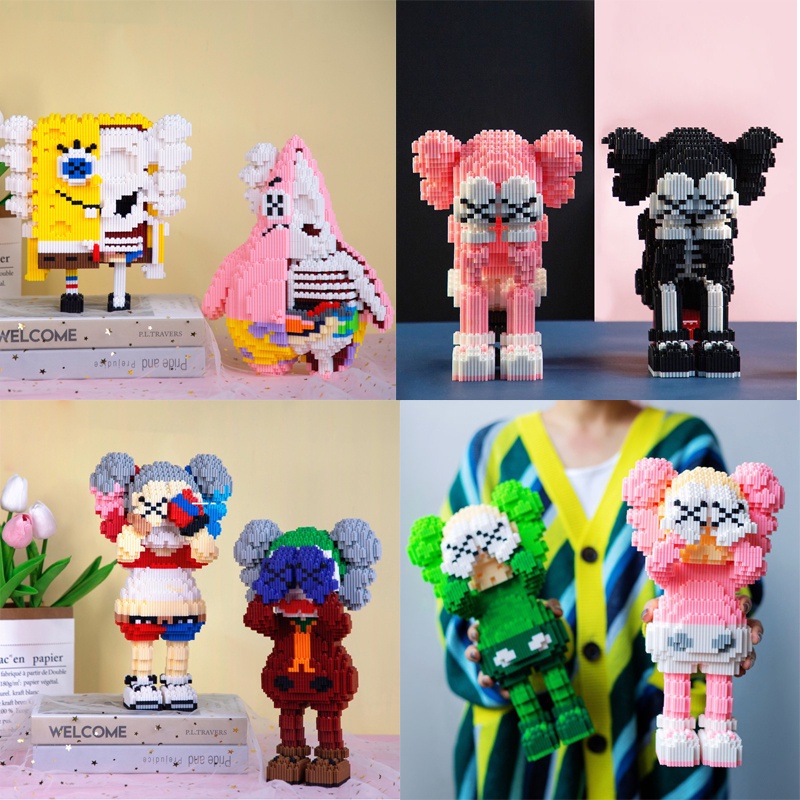 mô hình lắp ráp  3d Kwas mẫu mới Joker size lớn màu hồng, nâu,xanh tặng bạn trai bạn gái