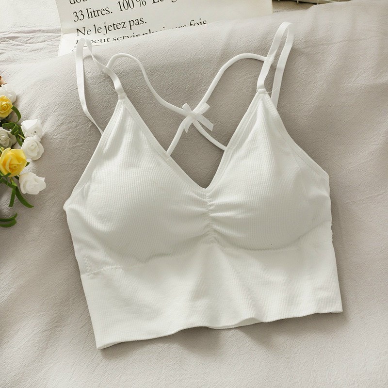 Áo Bra nữ 2 dây đan chéo thắt nơ hở lưng sexy quyến rũ