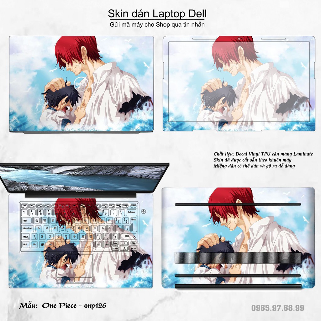 Skin dán Laptop Dell in hình One Piece _nhiều mẫu 14 (inbox mã máy cho Shop)