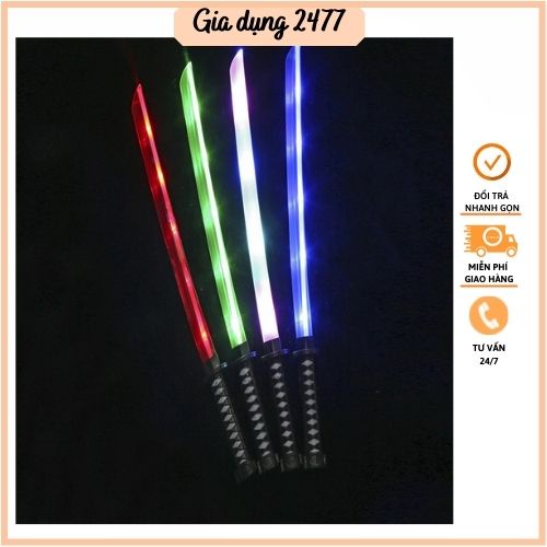 Đồ chơi kiếm nhựa đèn led Thanh kiếm phát sáng Samurai nhật bản 67cm có đèn và âm thanh hot trend