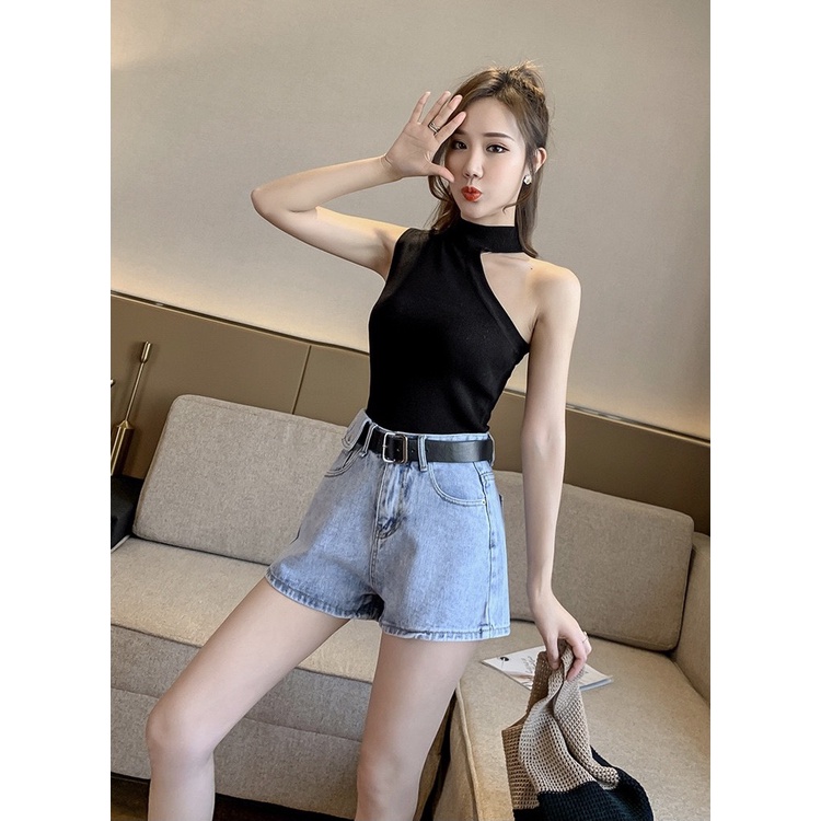 Quần short jean nữ BigSize lưng cao, co dãn mạnh, có túi nắp nhỏ phom ống rộng đang hot trend 3817 molijean