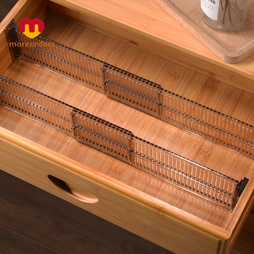 Set 2 thanh chia ngăn kéo tủ có thể điều chỉnh tiện dụng