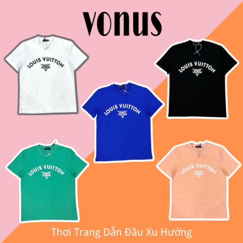 Áo phông nam nữ LV cao cấp I Áo thun ngắn tay nam nữ chất cotton mát co giãn,mềm mịn I Thiết kế trẻ trung I #TL0032.