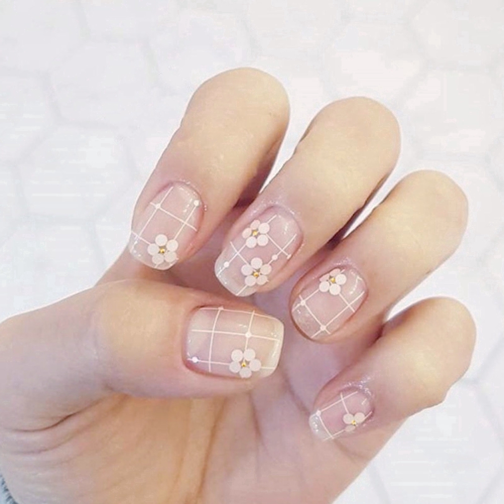 Sticker Dán Móng Trang Trí Hình Hoa Đào Dễ Thương