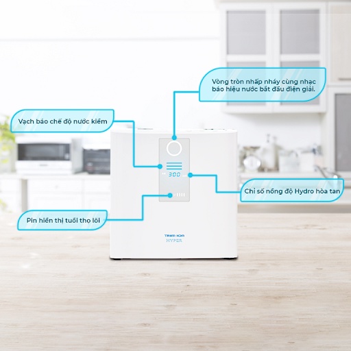 Máy Lọc Nước Điện Giải Ion Kiềm TRIM ION HYPER 5 tấm điện cực tạo ra 7 loại nước