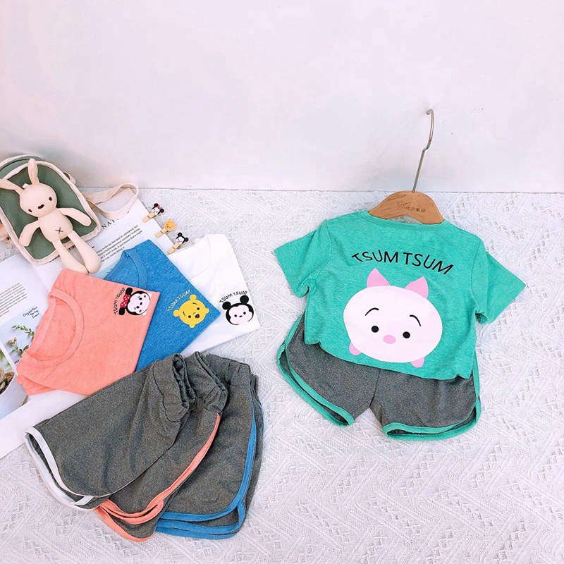 Set Áo Thun Tay Ngắn &amp; Quần Short Dành Cho Bé