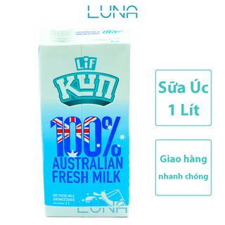  Sữa tươi tiệt trùng Lif Kun không đường ít đường hộp giấy 1L 