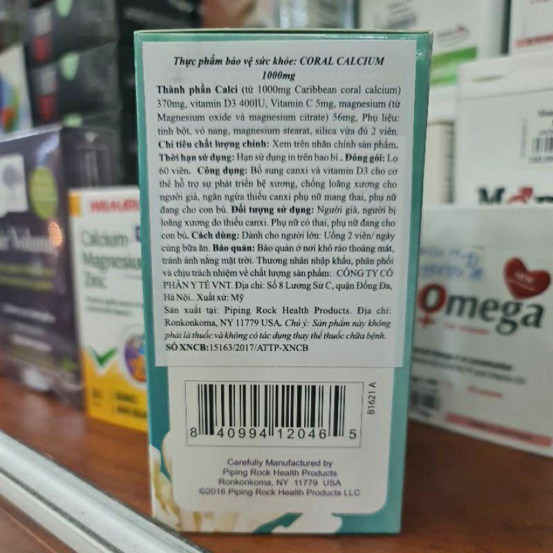 CORAL CALCIUM 1000mg COMPLEX- canxi san hô dành cho người lớn và mẹ bầu