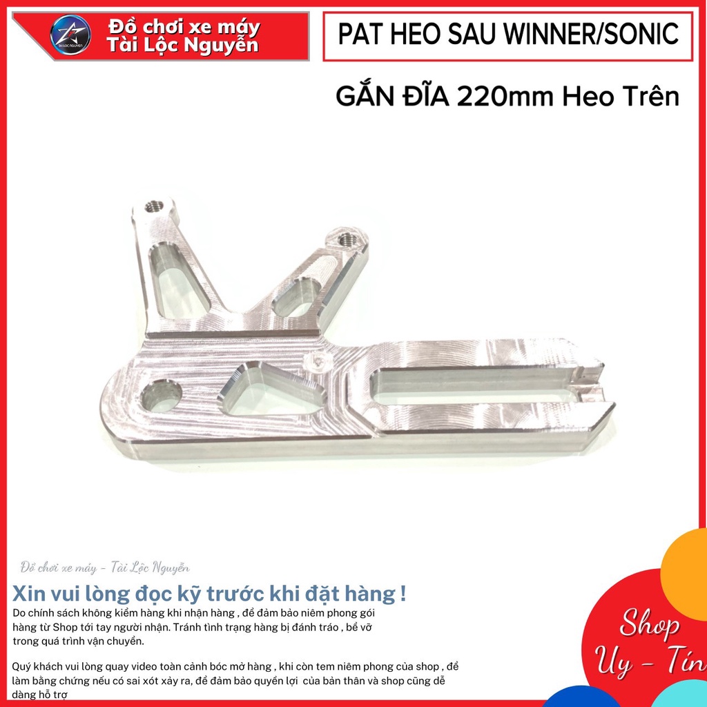 PAT HEO SAU 2 PIS ĐỐI XỨNG NẰM TRÊN/DƯỚI CHO HONDA WINNER/EXCITER 150