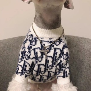 ÁO LEN DIOR CAO CẤP CHO CHÓ MÈO (có size bull, pug, poodle, corgi) (quần áo thú cưng)