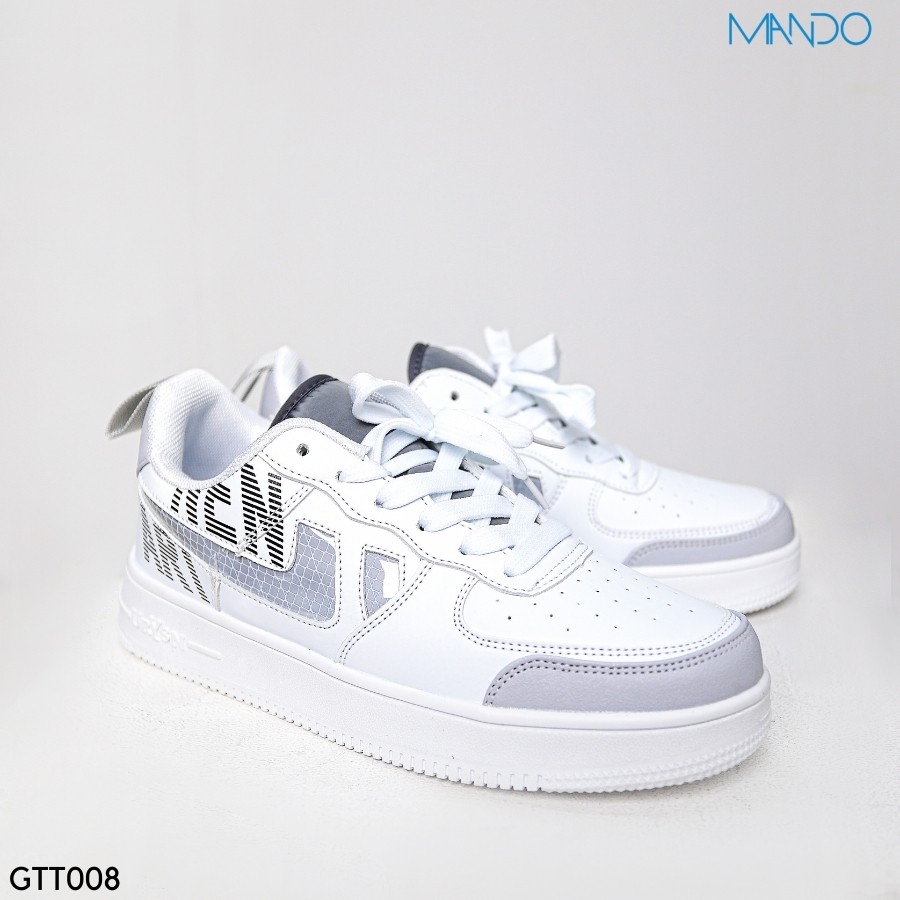 Giày Sneaker Thể Thao Trắng Nam Nữ MANDO Cổ ThấpĐế Cao Tăng Chiều Cao Kiểu Dáng Basic Unisex Thời Trang Hàn Quốc GTT008