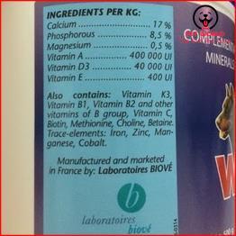 Khoáng Wou(Pháp) bổ sung vitamin dành cho chó mèo 500g