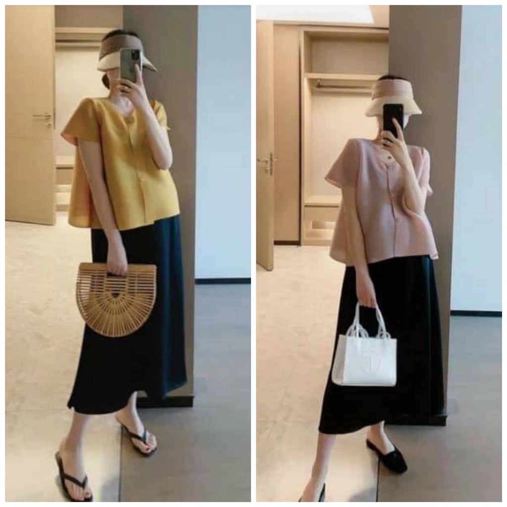 Set Đầm bầu ÁO KHOÁC thời trang cực hót nhà Bầu Design