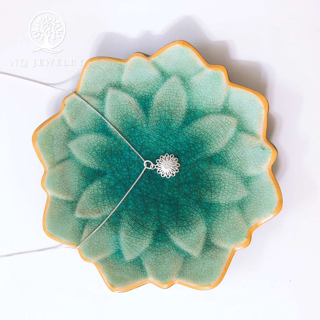Dây chuyền bạc mặt hoa cúc - NQ Jewelry