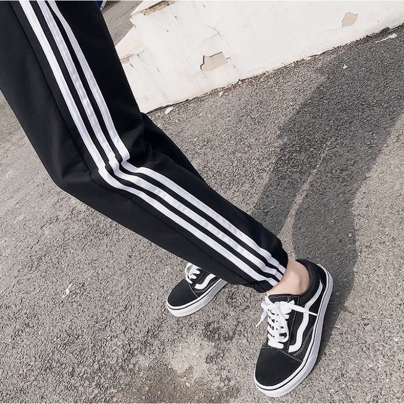 Quần bà bầu dài thu đông da cá chéo thái thể tho bo gấu ba kẻ sọc jogger thời trang cao cấp đẹp giá rẻ QBSoc