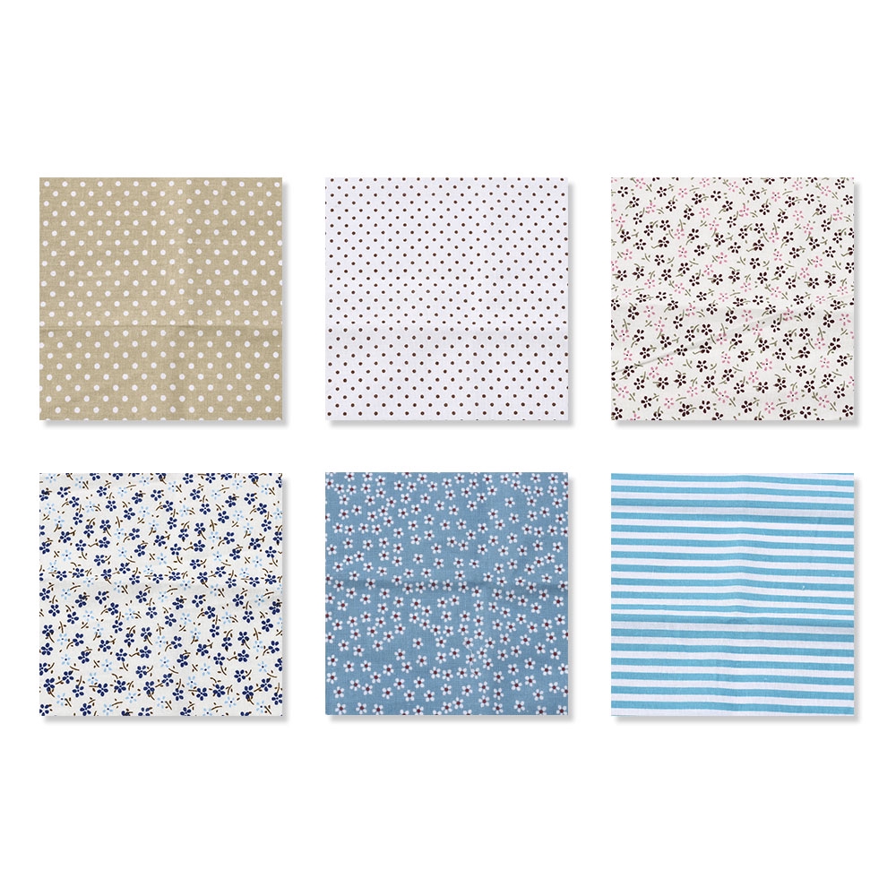 Set 6 Bông Hồng Cotton 25x25cm Trang Trí Thủ Công