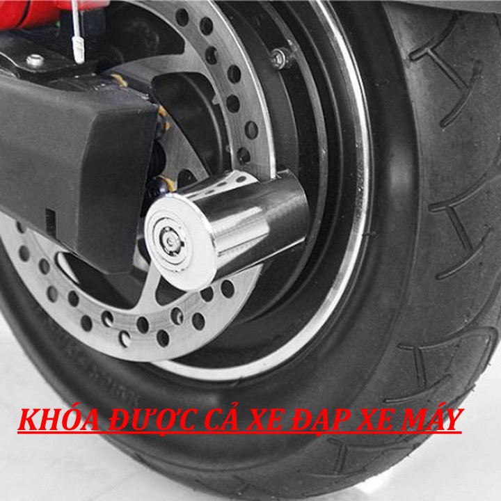 khóa chống trộm khóa đĩa xe máy xe đạp cao cấp 2 chìa nhỏ gọn chống gỉ