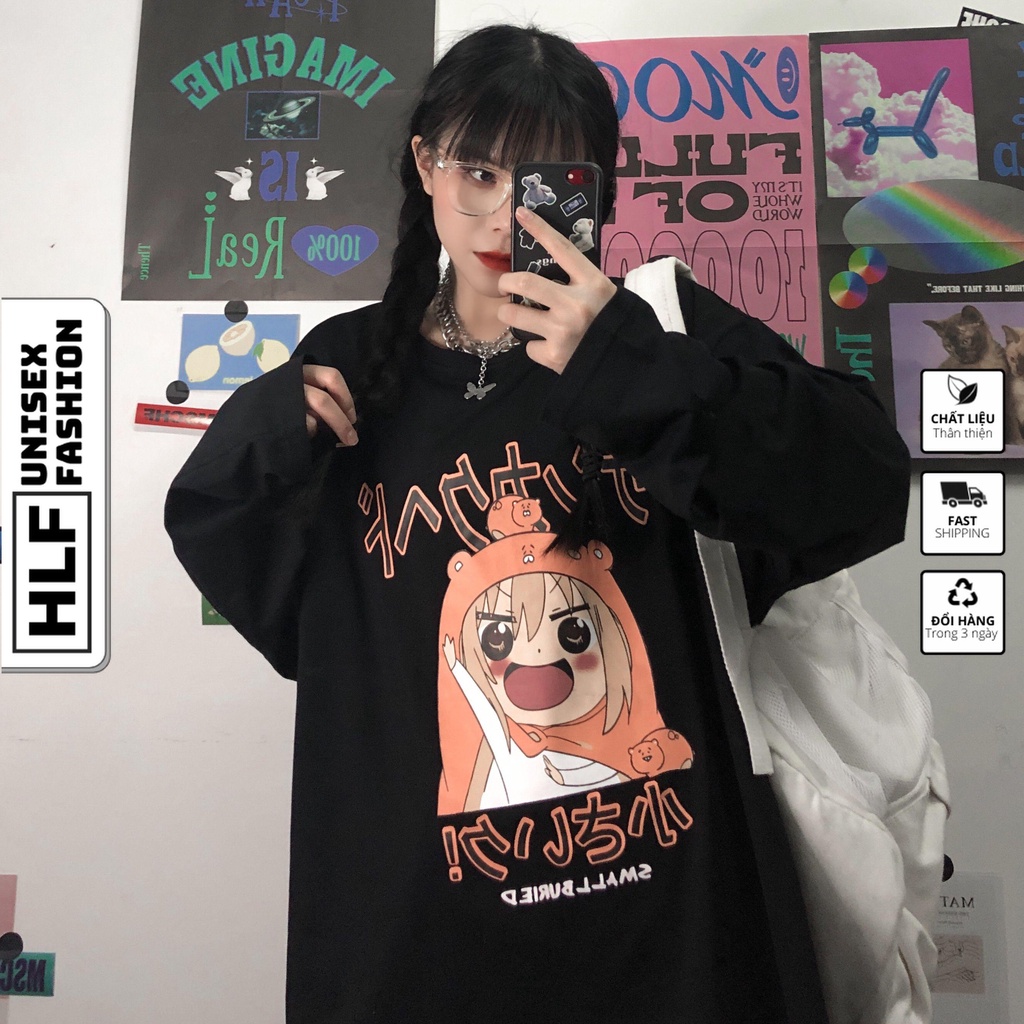 Áo thun dài tay form xuông rộng Smallburied, áo tay dài nam nữ HLFashion