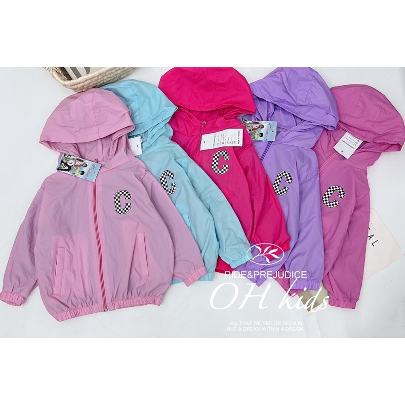 Áo khoác gió 2 lớp cho bé 10-22kg