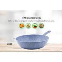 Chảo vân đá từ chống dính sâu lòng Green Cook GCP02 24 cm