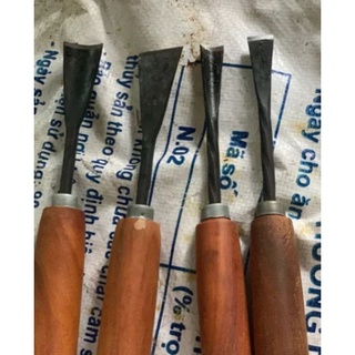 Bộ 4 cây đục bonsai cây cảnh sáo diều điêu khắc mài sắc hàng rèn thủ công