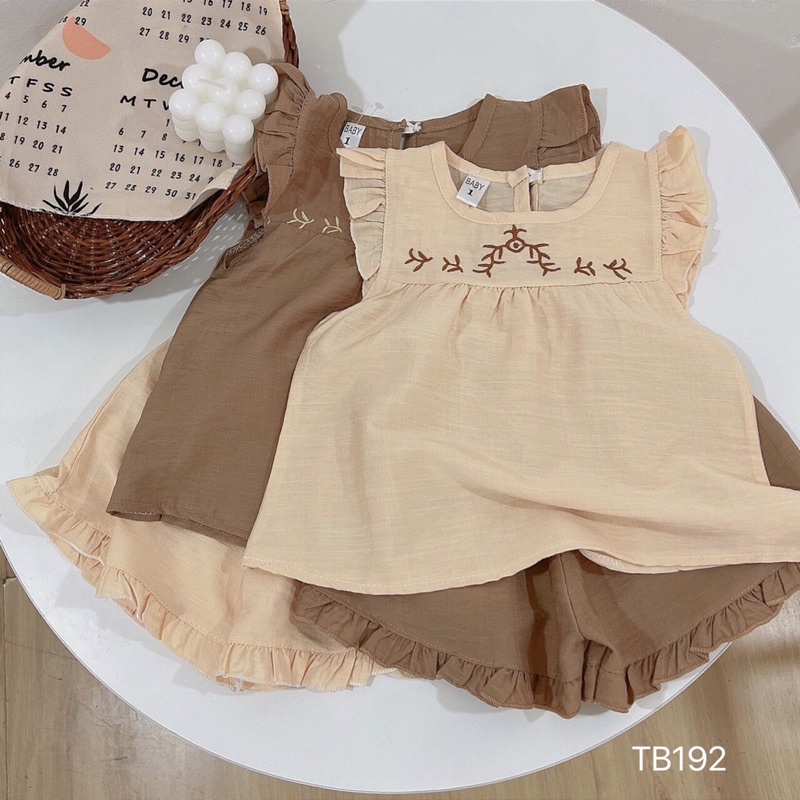 Set đũi xước thêu hoa