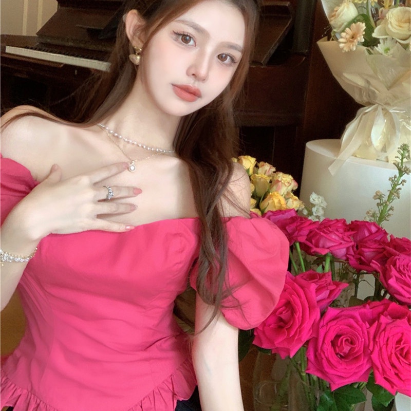 Áo Tay Ngắn Trễ Vai Thiết Kế Hợp Thời Trang Cho Nữ