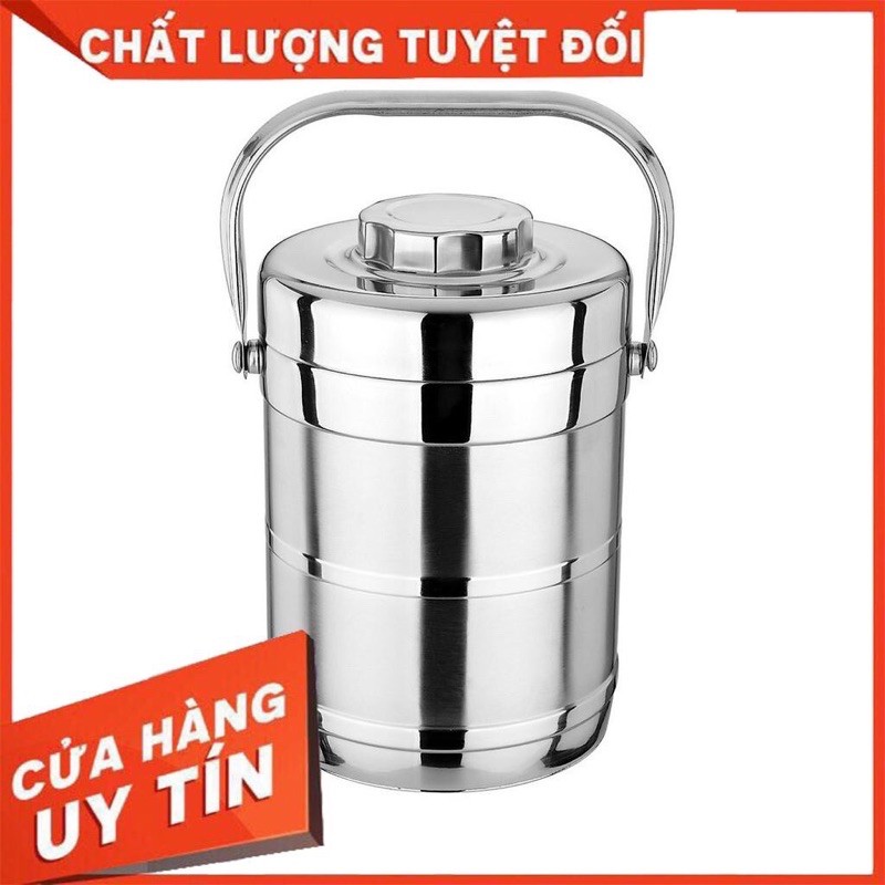 Cà mên inox ❤️𝑭𝑹𝑬𝑬𝑺𝑯𝑰𝑷❤️Camen đựng cơm cao cấp 3 ngăn cách nhiệt và giữ nhiệt tốt 1,4L 2L