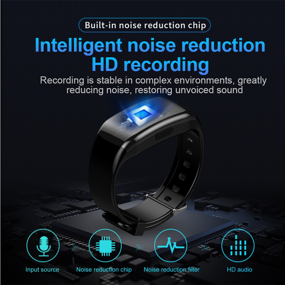 Màn hình màu mới HD 1080P Máy ảnh Cam Máy ghi âm Video Ghi hình Ảnh Ghi hình SmartBand Băng đeo cổ tay Băng thông minh | BigBuy360 - bigbuy360.vn