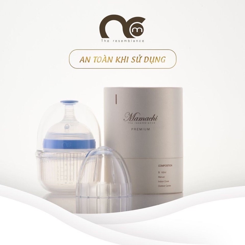 BÌNH SỮA MAMACHI PREMIUM 100% SILICON Y TẾ 160ML/260ML