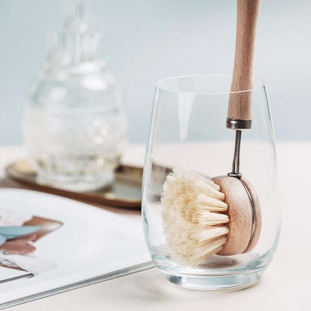 Bàn Chải Nylon Lông Tự Nhiên Cán Gỗ Cho Nhà Bếp