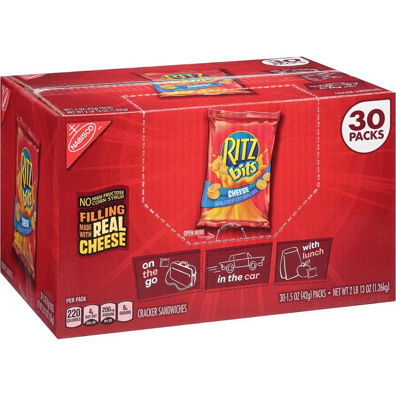 [Thùng 18 Ống - 1.74kg] Bánh Ritz Mỹ Nhân Phô Mai Nabisco Ritz Crackers 18 Stay Fresh Packs 1.74kg - Chính Hãng Mỹ