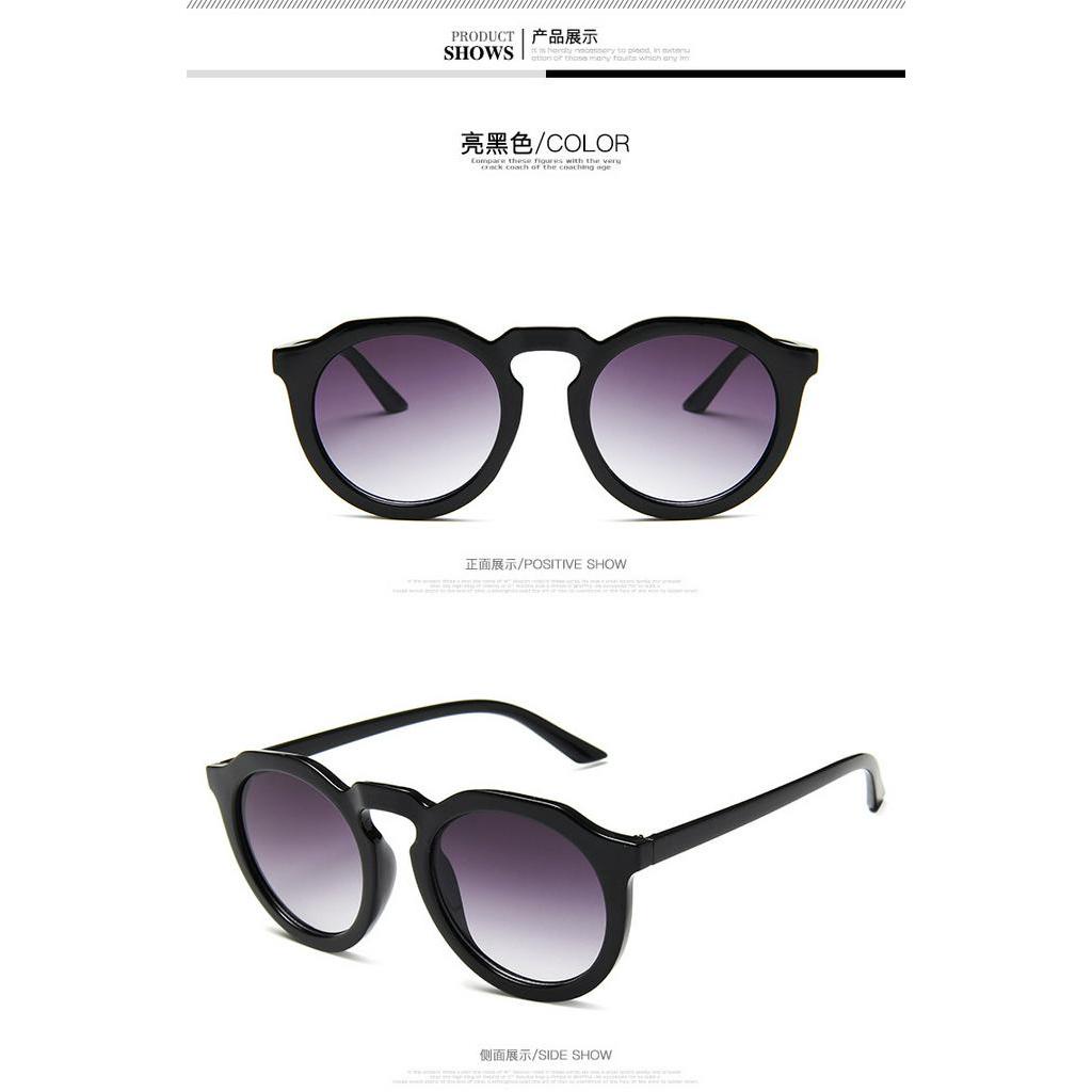 Kính mát gọng tròn nhỏ chống tia UV400 thời trang cho nữ