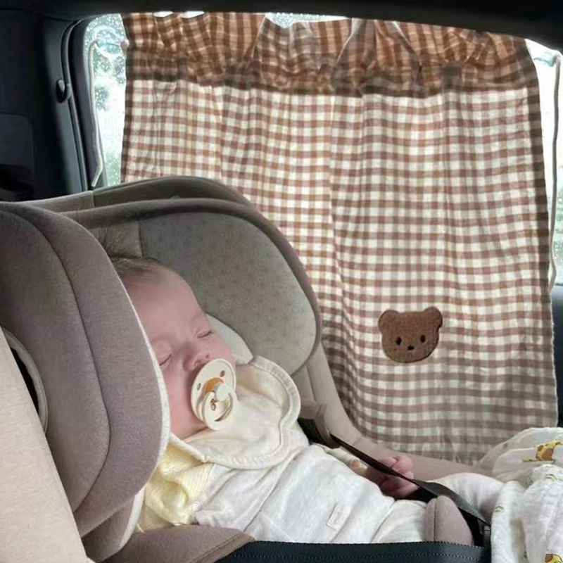 Rèm Cửa Sổ Chống Nắng Bằng Vải Cotton In Họa Tiết Hoạt Hình Xe Hơi Dành Cho Bé