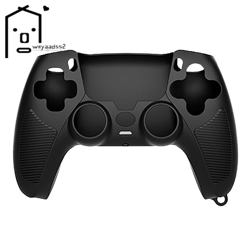 Handle Sleeve Silicone Case Dustproof Skin Anti-Slip Protective Cover for Sony PlayStation PS5 Controller Black