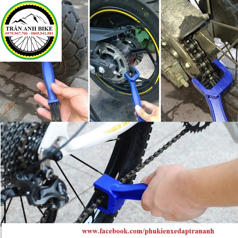Bàn chải vệ sinh sên xích líp xe đạp - Cọ vệ sinh sên xích