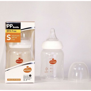 BÌNH WESSER PP CỔ HẸP 60ml/140ml/250ml.