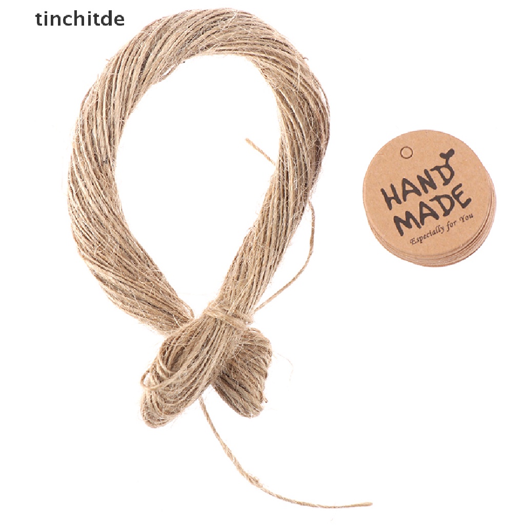 Set 100 Nhãn Giấy In Chữ Handmade Dùng Để Trang Trí Gói Quà