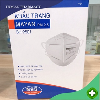 Hộp 40 cái khẩu trang mayan n95 pm2.5 - 5 lớp có van - hàng chính hãng