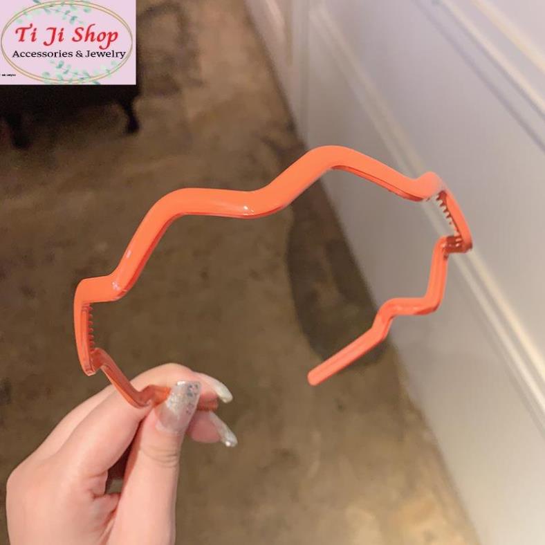 Băng đô cài tóc kiểu dáng gợn sóng phong cách Hàn Quốc dễ thương cho nữ