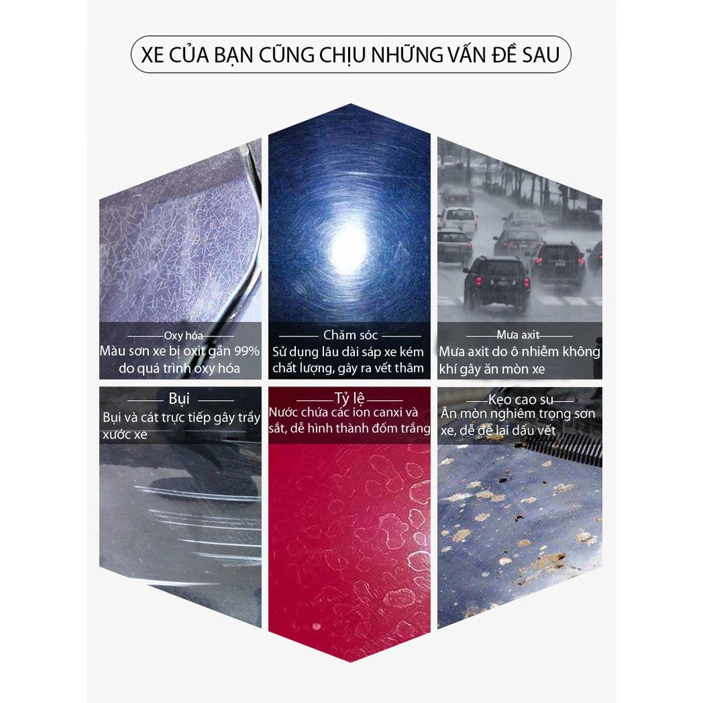 Combo Dung Dịch Sáp Phủ Bóng Nano Chống Xước Liquid Glass Crystal Tubeer BT102 | UniMart Official Store