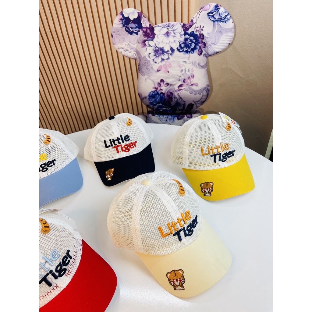 Mũ lưỡi trai thoáng khí thêu hình hổ siêu cute dành cho bé trai - Hàng Quảng Châu Cao Cấp (M18)