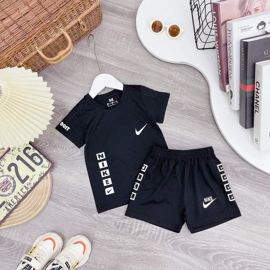 Bộ thể thao bé trai BINBON KIDS, Đồ bộ bé trai cộc tay chất Thun Cotton cực mát cho bé QATEA33 từ 6-28kg