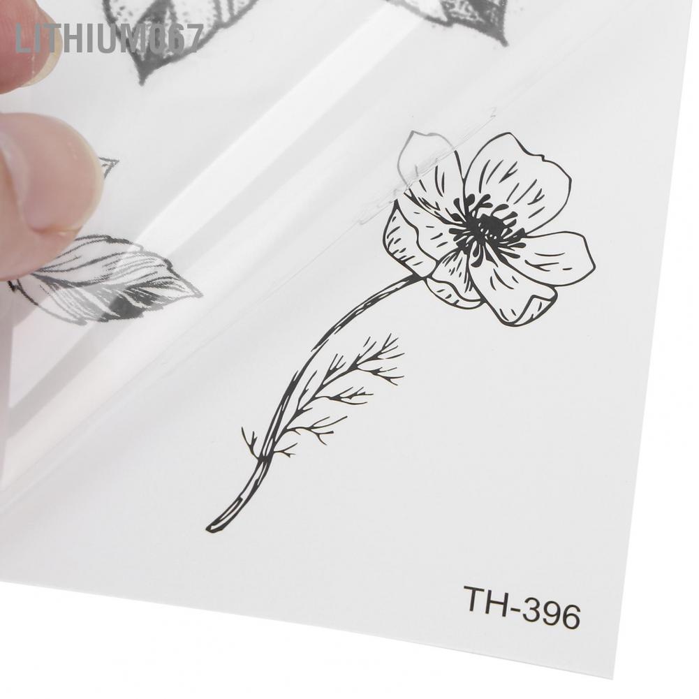 Lithium067 Temporary Tattoo Sticker Arm Chest Back Leg Waterproof Women Flower Hình xăm dán tạm thời