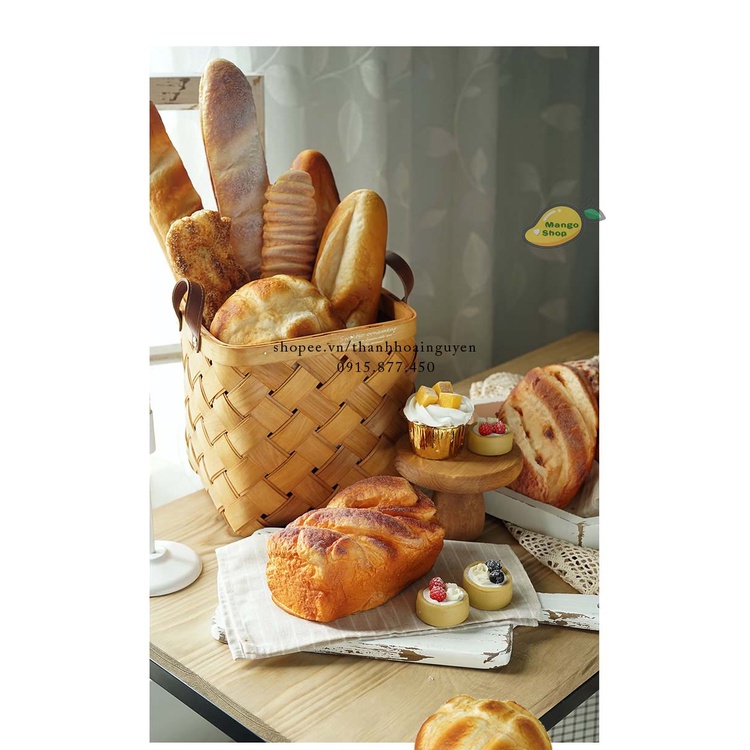 Bánh Mỳ Mô Hình Chụp Ảnh Sản Phẩm Decor Trang Trí Picnic