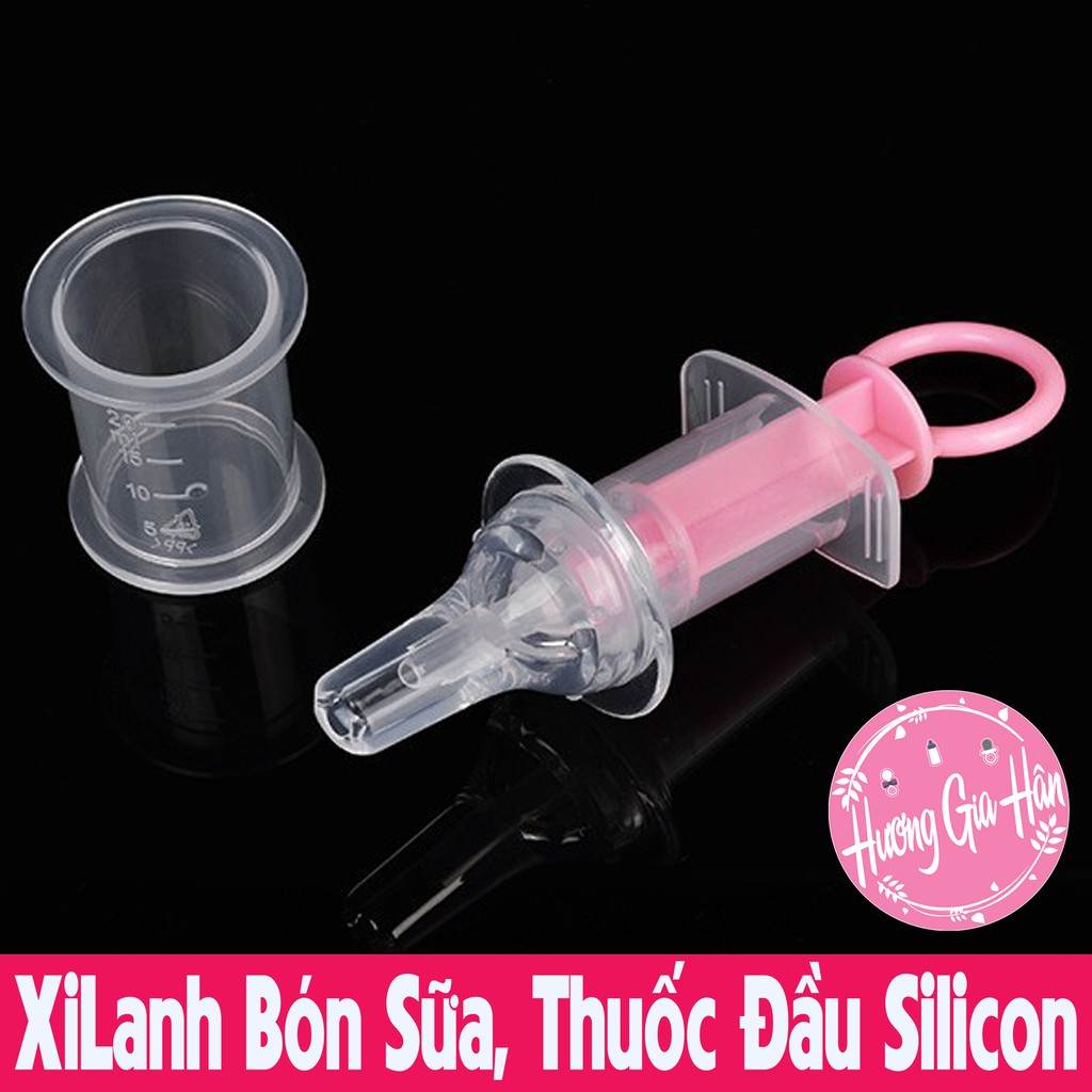 Dụng Cụ Ống Bơm Xilanh Cho Bé Uống Thuốc, Sữa, Nước Hoa Quả Đầu Silicon Mềm