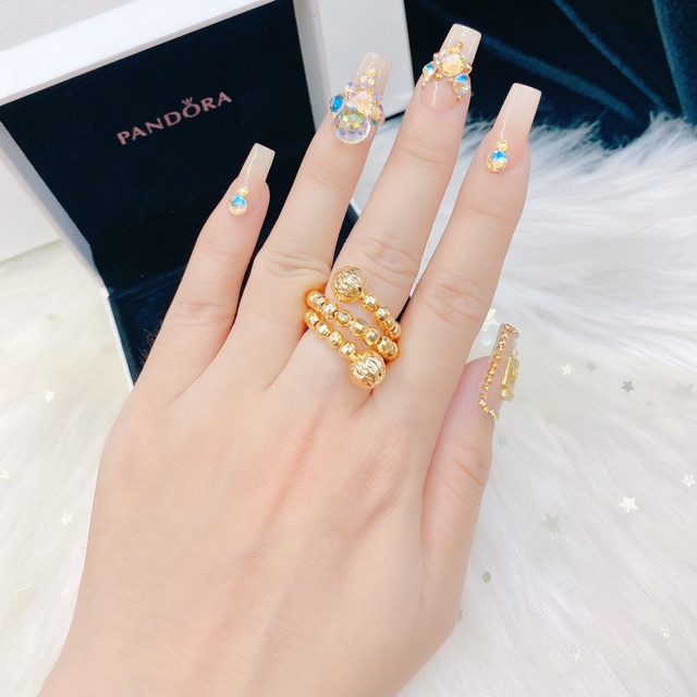 Nhẩn bi mạ vàng