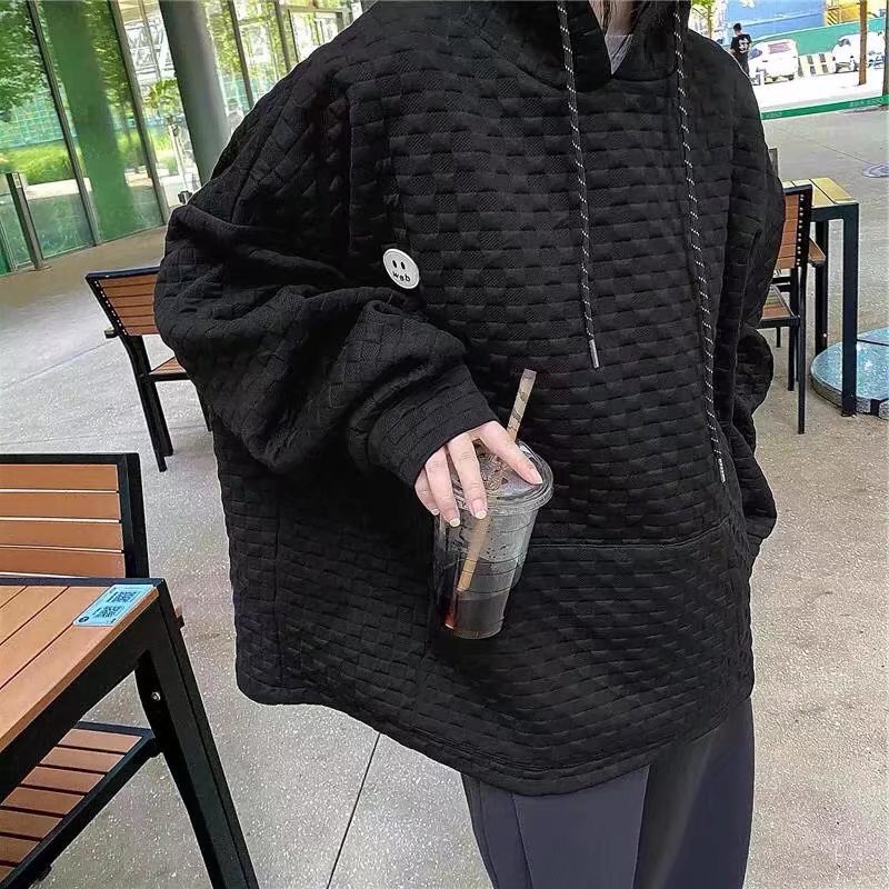 Áo khoác hoodie dáng rộng màu sắc thời trang Hàn Quốc cho cặp đôi độc đáo