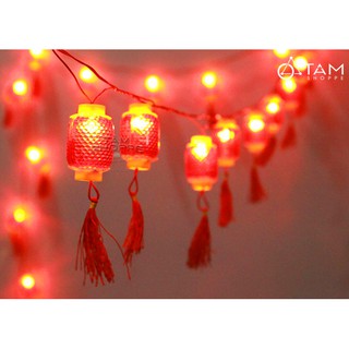 Dây đèn lồng đèn đỏ trang trí TAN